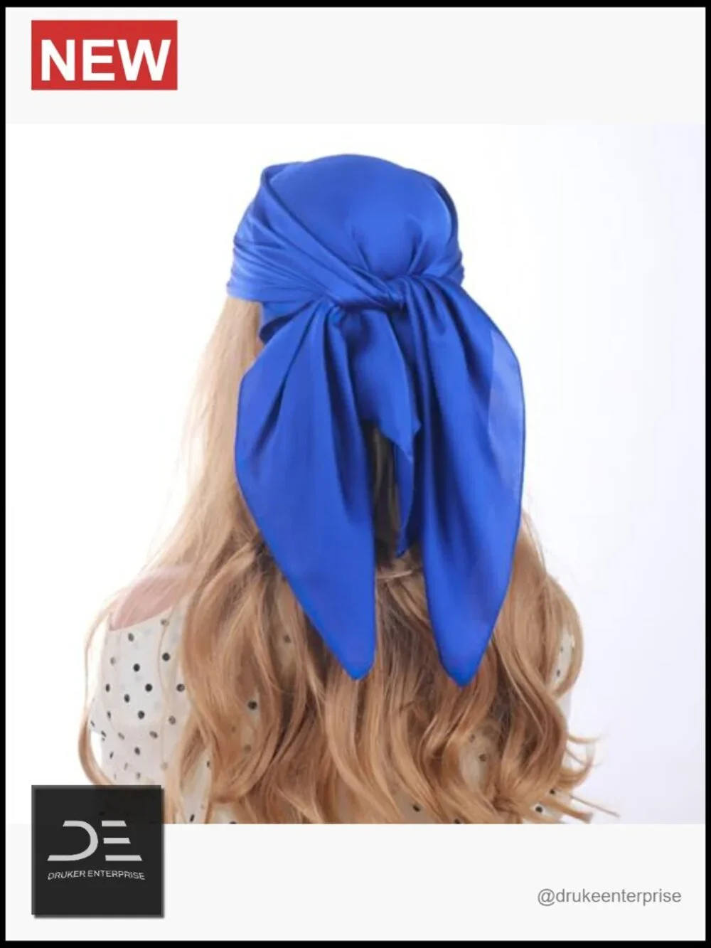 27'' Square Satin Silk Feeling Scarf for Women - Hair, Neck, Bag